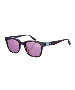 Acetate frame sunglasses.
 Havana Color
 Oval shaped.
 Light Violet colored lenses
 Acetate temples.
 100% UV protection.
 Anti-reflective crystals.

 Measurements: Lens height: 50 mm, Lens width: 51 mm, Bridge: 20 mm, Temples: 140 mm.

 Cleaning and maintenance:
 -Clean the glasses with soap and water (neutral).
 - Do not use dirty or abrasive cloths, which may alter the characteristics of the filters.
 - Use only original accessories and spare parts.
 Measures: Lens height: 50 mm, Lens width: 51 mm, Bridge: 20 mm, Temples: 140 mm.
 Composition: Acetate
 Care:
Cleaning and maintenance:
 -Clean the glasses with soap and water (neutral).
 - Do not use dirty or abrasive cloths, which may alter the characteristics of the filters.
 - Use only original accessories and spare parts.