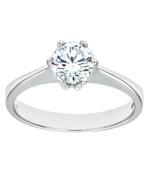 9K (375) White Gold: 2.6gr; # Cubic Zirconia