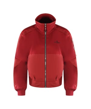 Parajumpers Jadie Rio Red Zip-Up Jumper. Stay warm and stylish in the Parajumpers red jumper. This luxurious womens jumper showcases the brand logo along the left of the chest. Don't sacrifice style for comfort - make a statement!. Branded Logo Along Chest. PJS Patch On Left Sleeve, Elasticated Waistband and Sleeves. 100% Polyamide,  Zip Closure. Style Code: Jadie 0310