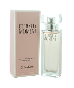 Calvin Klein design house launched Eternity Moment as a modern young floral fragrance for women. Eternity Moments notes consist of litchi pomegranate blossom water lily Chinese pink peony guava musk and woody notes