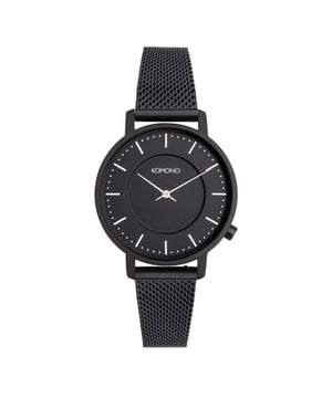 El reloj de mujer Komono, conocido como modelo Harlow Mesh, es un precioso accesorio que rezuma lujo. Con su correa de acero inoxidable y su aspecto elegante, es un regalo perfecto para alguien especial o un merecido capricho para usted misma. Este reloj de pulsera para mujer no sólo es elegante, sino también práctico para el uso diario, con una resistencia al agua de 3ATM que lo hace resistente a salpicaduras y lluvia. Ya sea para una ocasión formal o para un día informal, el Komono Harlow Mesh negro añade un toque de clase a cualquier look, convirtiéndolo en un artículo imprescindible en cualquier colección de joyas. Comprará el reloj de cuarzo Komono de señora con descuento en las rebajas. Reloj Komono de señora negro/blanco en oferta El reloj de señora Komono, modelo Harlow Mesh, encarna la elegancia y sofisticación atemporales. Con su forma redondeada y la anchura de su caja de 36 mm, emana una declaración sutil pero poderosa. La lujosa pulsera de malla, elaborada por expertos para ofrecer comodidad y estilo, se adapta a la muñeca sin esfuerzo. En un tono negro intenso, este reloj ofrece un aspecto clásico y versátil que realza cualquier atuendo. El cristal mineral protege la esfera con precisión, mientras que la caja de aluminio y el fondo de acero inoxidable garantizan durabilidad y fiabilidad. La correa de acero inoxidable aporta un toque de brillo, mientras que la resistencia al agua 3ATM añade funcionalidad a la elegancia. Con correas fácilmente intercambiables, este reloj también ofrece versatilidad de estilo. Las manecillas blancas contrastan a la perfección con la esfera negra, facilitando la lectura de la hora y añadiendo un toque de sofisticación a este accesorio atemporal. Compre ahora el reloj Komono para mujer en oferta. Ver todos los modelos de relojes.  Marca: KomonoNombre del modelo: Harlow (36mm)Categoría: reloj de pulseraMateriales: acero inoxidableColor: negroResistente al agua: 3 atm (a prueba de lluvia y salpicaduras)