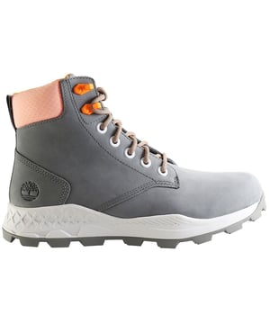Timberland Brooklyn Lace-Up Grey Nubuck Leather Mens Boots A2HQS
