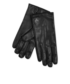 Details maken het verschil. Ontdek de zachtheid van deze nappa handschoenen met de iconische Skull&Bones op een stud. Voering van puur kasjmier.