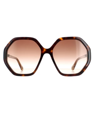 Las gafas de sol Chloe Round Womens Dark Havana y cristal marrón degradado Ch0008S Esther son un práctico estilo hexagonal elaborado en ligero acetato. El logotipo de Chloe cuenta con los templos delgados para la autenticidad de la marca.