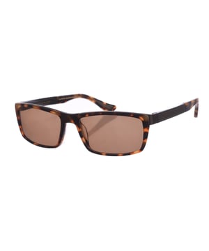 Gafas de sol Hayashi.
Gafas de sol Zen con montura de acetato y metal.
Color Negro-marrón
Forma rectangular.
Lentes de color Marrón
Patillas de acetato y metal.
100% Protección UV. 
Incluye una funda neutra de tela.

Medidas:  Alto lente: 41 mm
Ancho lente: 55 mm.
Puente: 18 mm.
Patillas: 140 mm.


Limpieza y manutención:
-Limpiar las gafas con agua y jabón (neutro).
- No utilice paños sucios o abrasivos, que puedan alterar las características de los filtros.
- Utilice solo accesorios y repuestos originales.