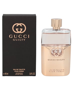 Gucci Guilty Pour Femme is a fresh rosy floral fragrance for women. Designed by Alberto Morillas, the scent alludes powerful liberated femininity and features top notes of pink pepper, mandarin orange and bergamot. Middle notes of lilac, violet, geranium and rose and base notes of patchouli and amber. Gucci Guilty Pour Femme was released in 2019.