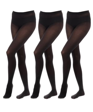 Pack-3 panty muy elástico tupido de micro fibra 50 deniers.
Acabado opaco.
Puntera y rombo reforzados.
Perfecta vestibilidad.
Cómodo y resistente.
 Composición: 93% Poliamida, 7% Elastano
 Cuidados:
- Lavar a mano.
- No usar lejía.
- No usar secadora.
- No planchar.
- No lavar en seco.