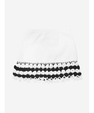 Nessi Byrd incorporate captivating materials into their everyday luxury swimwear. This girls Agave black girls skirt amplifies the New York label's passion for dynamic luxury and resortwear. Crafted with crochet accessories at the ends in a textured fabric and elasticated waistband. She will look and feel divine. Crochet Material 100% Cotton