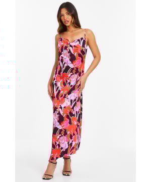- Satin finish - Floral print - Cowl neckline - Slip style - Model height: 5' 9" - Model wears uk 8 / us 4 / eur 36 - Always check the wash care label, cool hand wash with mild detergent