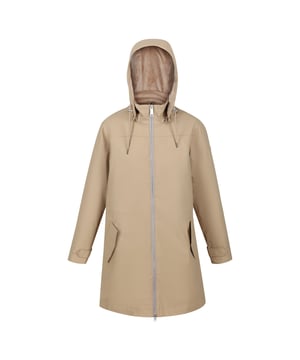 Shell: Polyester, PU Membrane. Lining Material: 100% Polyester. Fabric: Baffled, Knitted. Lining: Taffeta. Design: Plain. Fabric Technology: DWR Finish, Insulating, Quick Dry, Thermo-Guard. Cuff: Adjustable. Badge, Faux Fur Back Panel. Neckline: Hooded. Sleeve-Type: Long-Sleeved. Hood Features: Adjustable, Drawcord, Grown On Hood. Pockets: 2 Lower Pockets, Concealed, Snap Fastening. Fastening: Full Zip. Hem: Adjustable, Drawcord. Sustainability: Made from Recycled Materials. 8 UK: 32 in. 10 UK: 34 in. 12 UK: 36 in. 14 UK: 38 in. 20 UK: 45 in. 18 UK: 43 in. 16 UK: 40 in.