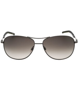 Tommy Hilfiger donkerzilveren zonnebril, lensbreedte = 59 mm, neusbrugbreedte = 15 mm, armlengte = 130 mm, zonnebril, zonnebrillendoos, schoonmaakdoekje en onderhoudsinstructies allemaal inbegrepen, 100% bescherming tegen UVA- en UVB-zonlicht en conform de Britse norm EN 1836 :2005, Zilveren zonnebril