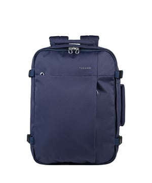 Unisex-Rucksack mit Reißverschluss. eine offene Innentasche. zwei Außentaschen vorne mit Reißverschluss und eine hinten mit Reißverschluss. fehlender Schultergurt.  Griff aus recyceltem Polyethylenterephthalat. ein Innenfach.  externes Material.  Innenraum aus recyceltem Polyethylenterephthalat. Maße: 34x47,5x19 cm. Modeprodukt
