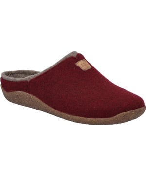 Descubra el mundo de las comodidades hogareñas con Vinny 01, la zapatilla en burdeos-combi de JOSEF SEIBEL, que combina tradición y diseño moderno. Este zapato de mujer, fabricado en el probado estilo Strobel, ofrece una combinación única de empeine y entresuela exterior que impresiona por su estabilidad y durabilidad. Con su parte superior de fieltro y la innovadora combinación de suela de TR y corcho, Vinny 01 es sinónimo de sostenibilidad y resistencia al deslizamiento. La suela beige se integra armoniosamente en el conjunto y realza el cálido color rojo. Gracias a la plantilla textil extraíble, esta zapatilla no sólo ofrece la posibilidad de utilizar su propia plantilla ortopédica, sino también un nivel inigualable de comodidad y flexibilidad. Ideal para las actividades de ocio en casa, Vinny 01 le invita a disfrutar de momentos de relax. Ya sea leyendo un libro o disfrutando de una velada acogedora con la familia, este zapato es el compañero perfecto para las mujeres que valoran la calidad y el bienestar. Como parte de la colección Relax, conocida por su ajuste garantizado y su calidad de primera clase, Vinny 01 representa la filosofía de JOSEF SEIBEL de moda lenta en lugar de moda rápida. Experimente la diferencia con un zapato que no sólo impresiona por su especial método de fabricación, sino también por su atractivo diseño y funcionalidad.
