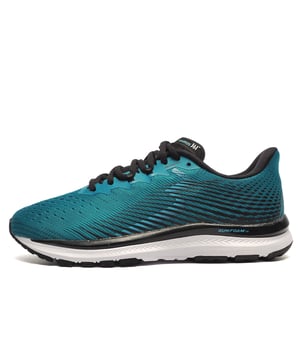 For those seeking a high-end running shoe at an exceptional price, the 361 Kairos is a perfect choice. This shoe brings together 361s most advanced technologies to deliver a smooth, dynamic, and highly integrated running experience.
 Crafted from super-soft materials, the anatomical pressure free tongue is designed to contour around the top of the ankle, offering a customized fit that alleviates pressure and stress on the top of the foot during intense workouts and runs. 
 The double engineered mesh, featuring a creative 45-hole pattern within its double jacquard design, maximizes ventilation and comfort. Paired with a 3D print, it offers a spacious forefoot without compromising the overall fit.
 Inside, comfort foam insoles provide long-lasting support, excellent moisture management, and breathability thanks to their open-cell Ortholite construction, which incorporates 20% recycled materials.
 The shoes dynamic stability technology works by engaging the foot mechanics improve running efficiency and promoting smooth heel to toe transitions. Additionally, the High Abrasion Rubber Technology (H.A.R.T.) on the rear offers exceptional grip and durability across various terrains, ensuring stability and confidence with every step, no matter where your runs take you.
-Textile / Double-layer mesh mix upper enhances breathability
-Comfort cushioned foam insole
-QU!KFOAM & QU!KSPINE shock absorbing technology for enhanced transitions
-QU!KFLEX flex groves for extra stability
-Anatomical pressure free tongue design
-Perfect Fit lace up closure
-High abrasion rubber technology for optimal traction
-Durable blown rubber outsole
-361 Branding
