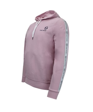 Sergio Tacchini Lange Mouw Licht Roze Heren Getapete Devok Hoodie 038356 701