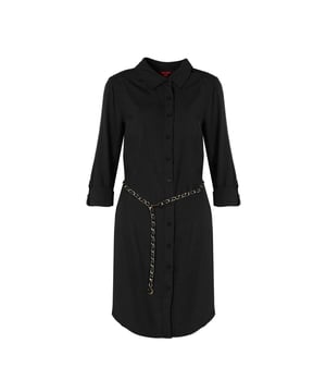 El corte ajustado de este vestido realzará tu figura de manera sutil y elegante, asegurando al mismo tiempo comodidad para el uso diario.

La longitud mini de este vestido es la elección ideal para mujeres que quieren destacar sus piernas y agregar un toque de atrevimiento a su look.

La construcción estilo camisero del vestido combina el estilo clásico con tendencias modernas, haciéndolo un elemento versátil del armario para diversas ocasiones.

Abotonado por delante, el vestido permite vestirse rápidamente y con facilidad, además de permitir ajustar el escote según las preferencias personales.

Con cuello, que añade un carácter formal, funciona bien tanto en un conjunto de oficina como en encuentros casuales.

Con manga larga, que proporciona elegancia y protección en los días más fríos, este vestido es práctico en todas las estaciones.

El bajo redondeado añade ligereza y carácter femenino al vestido, haciendo que sea visualmente atractivo.

Con un cinturón incluido, que permite ajustar el vestido a la cintura y destacar la figura, lo que además refuerza su aspecto estiloso.

Hecho de tela de alta calidad, el vestido garantiza durabilidad y comodidad de uso, así como facilidad de mantenimiento, lo que lo convierte en una opción práctica para muchas temporadas.