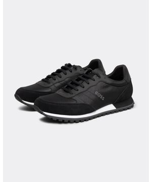 Hybrid trainers by BOSS, designed in a running style in mixed materials with an EVA-rubber outsole and logos on the tongue and side panel. For our BETTER BOSS products, we always use at least 60% better raw materials. This product is made from at least 60% recycled polyester. Recycled polyester is an artificial fibre made from oil-based waste such as old PET bottles.
LacesFully linedPackaging: Box
100% Polyester, Sole: 60% Ethylene vinyl acetate, 40% Rubber, Facing: 100% Cow skin, 60% Polyester, 40% Polyurethane, Upper material: 100% Polyester (recycled) , Innersole: 48% Polyester, 48% Viscose, 4% Polyurethane
50498133