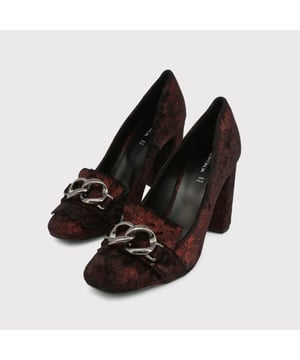 Marke: Made in Italia Herbst/Winter-Kollektion 100% Made in Italy Damen-Pumps, Fransen und Kette, schillernder Effekt Obermaterial: Textilmaterial Innensohle: Leder Sohle: Gummi Absatzhöhe: 9,5 cm