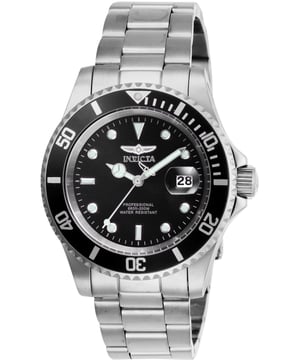 El Invicta 26970 tiene una caja de acero inoxidable de 40 milímetros con un dial negro. Este modelo está impulsado por un preciso movimiento de cuarzo. Resistente a la presión del agua hasta 20 bares. Este modelo es parte de la colección Invicta Pro Diver. Incluye garantía de 2 años de Invicta.