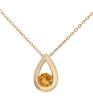 9K (375) Yellow Gold: 0.96gr; # Citrine: 0.22ct