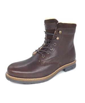 Stylish and sturdy, Frank James Glencoe are made for adventure. Crafted from rich brown leather and lined with a cosy faux fur, this rugged boot is finely finished with a cushioned foam insole for supreme comfort. Made with a real Leather upper and Cosy faux fur lining with a Padded ankle collar and inside zip and Rugged outsole for added grip.