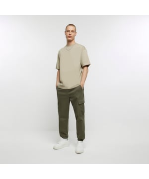 Slim fit, Utility pockets, Cuffed hem, Elasticated waist, Our model wears a UK 32 regular and is 186.5cm/6'1.5'' tall, Cotton for this product has been responsibly sourced, Cool Iron, Do Not Bleach, Do Not Dry Clean, Do Not Tumble Dry, Machine Wash 30C Gentle