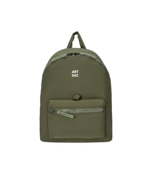 Our medium-sized backpack. This lightweight backpack has plenty of internal space as well as an external front single pocket and internal laptop sleeve (fits 13 inch Macbook Pro) for you to organise all your essentials. It's stylish design is discreet and adaptable enough to style with any outfit. The perfect bag for your every day commute or casual day-trip. Features: , Padded lightweight nylon, Water resistant, 13 inch padded laptop sleeve, Zip top opening to main compartment, ARTSAC screen printed logo, Single front zip pocket with loops, Internal zip pocket for smaller valuables, 2 Internal mobile phone slip pockets - Fits normal and plus size smart phones, 3 Internal pen slip pockets, Ergonomic contoured back panel, Adjustable padded backpack straps, Top grab handle, Medium model Style Ref: 52016 KHAKI