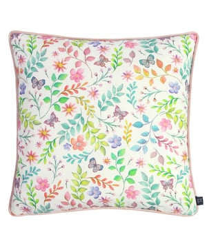 This colourful and elegant cushion meets delicacy and sophisticated in this upbeat, Secret Garden cushion. Finished with a piped edge, it adds a dash of style and colour into any room.