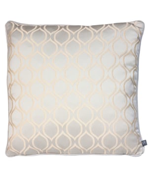 The Solitaire cushion range features an embroidered geometric design, finished with a subtle sheen for added opulence. Choose from a variety of muted colourways to suit your home.