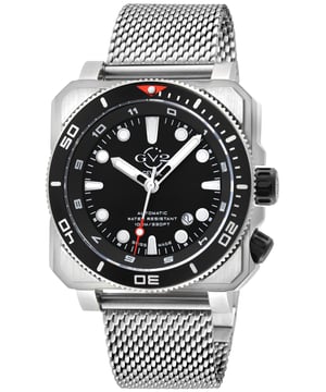 La nueva colección de submarinos XO de GV2 ejemplifica la combinación entre lo deportivo y lo clásico que hace destacar a esta marca. A la vanguardia del diseño y la tecnología, el submarino XO automático representa un diseño geométrico de última generación que rinde homenaje a su homónimo. Recordando una época en la que los relojes adornaban las paredes de los submarinos de guerra, el submarino XO presenta una caja cuadrada única que rodea la esfera redonda del reloj con zonas de tiempo duales parecidas a engranajes y un bisel interior giratorio. Resistente al agua hasta 100 metros, el submarino XO es perfecto para cronometrar esas inmersiones profundas.

Con colores fuertes y oscuros, con agujas y marcadores de horas luminosos, esta elegante colección es ideal para operaciones especiales o uso diario exigente.

Reloj automático suizo GV2 4541B XO Submarine para hombre

Reloj automático suizo GV2 para hombre, de la colección XO Submarine
Caja de acero inoxidable 316L de 44 mm con esfera negra, bisel negro, agujas y marcadores de horas luminosos
Corona de rosca, tapa de la caja con 4 tornillos
Bisel giratorio unidireccional, zona de tiempo dual
Pulsera de acero inoxidable 316L con hebilla desplegable
Cristal de zafiro antirreflectante
Resistente al agua hasta 100 metros/10ATM
Movimiento automático suizo SW200