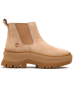 Conquista el cambio de estación con estilo absoluto con las botas Chelsea de Timberland de Roxie Lane. Estas botas negras combinan estilos urbanos y modernos con una funcionalidad resistente y una apariencia segura. La suela de goma gruesa con tacos se agarra al suelo con autoridad, mientras que la parte superior de cuero de alta calidad ofrece un ajuste cómodo y ceñido. Estas botas, que muestran la marca icónica de Timberland y se completan con un guardabarros 360, son tus compañeras de todos los días.