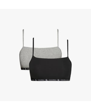Calvin Klein 1996 COTTON 2 Pack Unlined Bralette Womens Black/Grey Heather
Item Weight: 0.25 KGProduct Code: 000QF7215EBGH