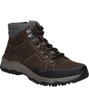 Mit dem Wissen aus 5 Generationen wählt JOSEF SEIBEL Materialien und Funktionalitäten sorgsam aus. Für diesen Schuh verwenden wir in Verbindung mit unserer einzigartigen TopDryTex-Technologie. Für den Herbst ist der Schuh mit hochwertigem Textil warm gefüttert. Die komfortable Schnürung gibt dem Fuß guten Halt. Für trockene Füße auch bei starkem Regen TopDryTex-Membran. Die herausnehmbare Sohle kannst Du ohne Probleme wechseln. Die Machart Strobel sorgt für ein sehr sportives Gefühl beim Laufen. Aufgrund der Schuhweite H empfehlen wir diesen Schuh besonders für breite Füße. Genieße Deine Freizeit mit unserem alltagstauglichen Begleiter.