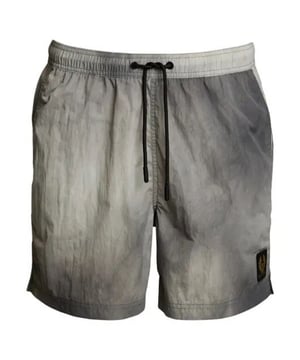 Belstaff Grey Shorts, Elasticated Waistband, Drawstrings, 100% Polyester, Made In China, Belstaff Logo, Grey Shorts
