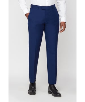 A stylish, navy blue suit trouser for men from Limehaus, with a subtle yet stylish structured design.With a flat fronted design and side pockets, this suit trouser is a contemporary twist on traditional tailoring, ideal for the trendier individual - with a comfortable, relaxed regular fit.A stylish men''s suit from Limehaus menswear, with a laid back, trendier look towards suiting that captures authentic tailoring with a modern flourish.
