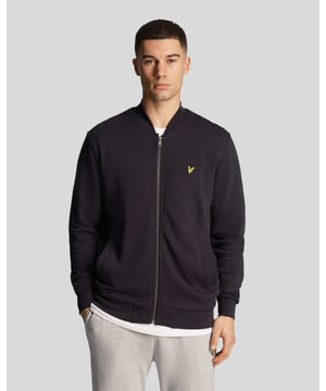 Bomber collar.Full zip fastening.Front pockets.Ribbed cuffs and hem.Embroidered logo on the chest  a branded zip.Comfortable and secure fit.