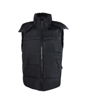 Ervaar het ultieme in veelzijdigheid en stijl met de Diesel Black Jacket. Dit donsjack biedt zowel warmte als een modieus ontwerp, waardoor je moeiteloos kunt overstappen van een casual look voor overdag naar een chique avondensemble. Blijf gezellig en zie er geweldig uit met dit must-have jack!, Donsjack, Materiaal: 100% polyester, Vulling: 100% eendendons, Merkbadge op de linkerborst, Met dons gevulde jas, Ritssluiting, Zwarte bodywarmer, Diesel-branding,