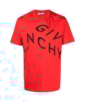 Introducing the Givenchy Red T Shirt - the perfect addition to your wardrobe! This tee offers a comfortable and stylish option for any casual occasion. Its oversized fit is both trendy and flattering, making it a must-have piece for fashion-forward individuals. Elevate your style with Givenchy!, Givenchy Branding, Embroidered Branding, Crew Neck Tee, Logo On Front and Back, 100% Cotton, Streetwear, Oversized Fit, Red Tee
