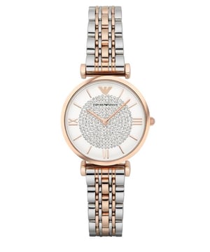 Emporio Armani AR1926 is a stunning Ladies watch. Material of the case is Two-Tone Steel and Rose Plate and the White dial gives the watch that class feeling. EAN 4053858564022