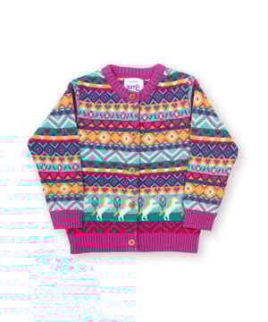 True to its name, the kaleidoscope cardi features an array of fabulous knit patterns and colours. The on-trend Fair Isle style design creates a super cute layer over so many of Kite's outfits this season, making it perfect for chillier days. Thanks to the magical unicorn intarsia design, this button-up cardigan is sure to be a new favourite.