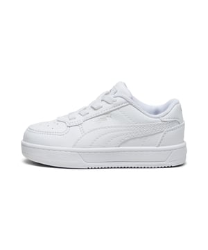 PRODUCT STORY: Taking cues from 90s American college campuses, the Puma Caven 2.0 is a throwback design with a constructed upper that stays true to PUMA DNA. With Caven 2.0 you can be the cool, street sporty kid or the sports hero that everyone admires. The choice is yours  FEATURES & BENEFITS: SOFTFOAM+: Step-in comfort sockliner designed to provide soft cushioning thanks to its extra thick heel, The upper of this shoe is made with at least 20% recycled materials and the bottom is made with at least 10% recycled materials, as a step toward a better future.. DETAILS: Synthetic upper, KinderFit sockliner, Rubber midsole, Rubber outsole, Elastic closure, PUMA Toddlers: Recommended for toddlers between 0 and 4 years,