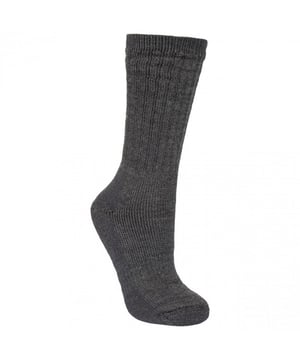 Herenwandelschoenen sokken. Elastisch geribd topje. Warm kussenbreiwerk. Geribbelde constructie. Keuze uit 2 maten: UK 4-7 of UK 7-11. 65% Merino Wol, 15% Nylon, 14% Acryl, 5% Polyester, 1% Rubber.