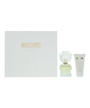 Moschino introduces 2 piece gift set featuring Toy 2 by Moschino which  is a floral woody musk fragrance for women. Top notes: apple, mandarin orange and magnolia. Middle notes: white currant, peony and jasmine. Base notes: musk, sandalwood and amberwood. Toy 2 was launched in 2018. Includes a body lotion.