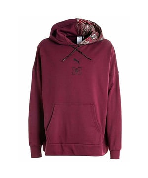 Puma x Les Benjamins Long Sleeve Pullover Burgundy Mens Hoodie 578533 96