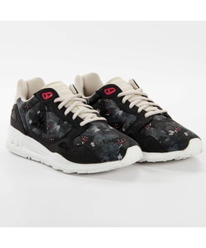 Le Coq Sportif R900 Invierno Floral LaceUp Black Synthetic Womens Entrenadores 1620214