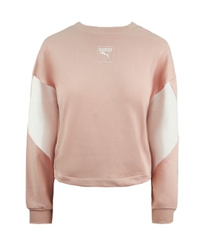 Puma Relaxed Fit Rebel Sudadera Cuello Redondo Rosa Mujer Jumper 583559 15