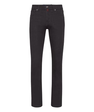 Elevate your wardrobe with our luxurious black jeans.  Crafted from premium stretch denim for ultimate comfort.  Super straight cut fit for a sleek, modern silhouette.  Versatile style perfect for any occasion.  Effortlessly chic, designed to flatter every figure.