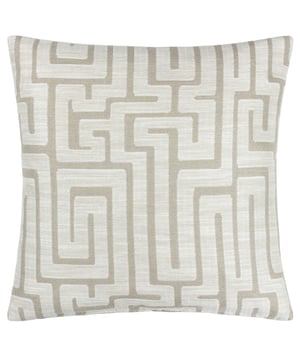 In immaculate style, the Lauder cushion features a modern geometric maze-like design, set on a woven jacquard background. Paired with contrasting earthy tones, and a natural linen-look reverse; this design will complement any interior.