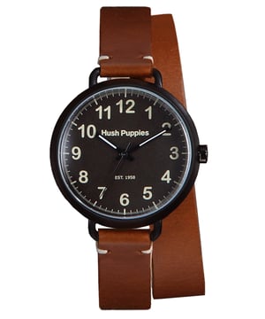 Hush Puppies: reloj negro para mujer de 1958