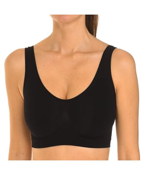 Sujetador modelador con espalda en tul de lunares. 
Color Negro
Da soporte y formas naturales. 
Está equipado con correas de confort extra. 
La ausencia de ganchos y aros lo hacen extremadamente cómodo.

Composición:  86% Poliamida, 14% Elastano

Lavar a mano. 
No usar lejía. 
No usar secadora. 
No planchar.